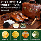 4-in-1 Mink Oil Leather Conditioner and Cleaner 3.52 oz - Premium Waterproof Formula for Leather Cowboy Boots,Shoes,Saddles & Bags with Horsehair Brush, Sponge & Microfiber Cloth