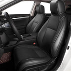 AOMSAZTO Custom Fit Seat Covers for Honda Civic Seat Covers Sedan Sport 2022 2023 2024&LX 2022-2026 Car Seat Covers Full Set Faux Leather Black
