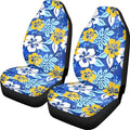 Universal Car Seat Cover Front Seats Only,Beautiful Tropical Hawaiian Flowers Automotive Car Interior Covers Aztec Decorative Seat Cover for Full Back and Seat for Cars Sedans Truck SUV Vans
