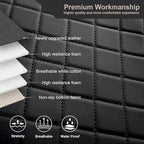 GIANT PANDA Full Set Car Seat Covers Custom Fit for Toyota Rav4 2019 2020 2021 2022 2023 2024 2025 Rav 4 Hybrid (XLE/LE/XLE Premium/Limited), Front & Rear/Back Accessories, Faux Leather (Black)