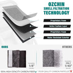OZCHIN Large Smell Proof Bag with Combination Lock Odor Proof Lock Box Travel Storage Case Activated Charcoal Bag Great Christmas Gift (Grey)