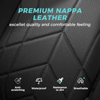 for Toyota RAV4 Seat Covers 2019 2020 2021 2022 2023 2024 2025 RAV 4 Prime & Hybrid XLE LE Limited XLE Premium (Not for XSE/SE Hybrid) - Custom Leather Car Seat Covers Full Set - Black