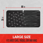 Motor Trend USA Vintage Flag Car Windshield Sun Shade for Front Window, Foldable Car Sun Shade with Patriotic Graphic, Collapsible Sun Visor Sunshade for Cars Windshield (Large, 69 x 35 inches)