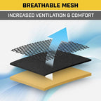 Cat FlexHybrid Car Seat Covers, Gray Premium Faux Leather + Mesh Seat Covers for Cars Trucks SUV, Universal Fit Car Seat Covers Front Seats Only, Automotive Interior Covers, Ideal Truck Seat Covers
