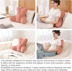 Lumbar Support Pillow (Pat. Pend) for Office Chair, Couch, Recliner & Car Seat, Ergonomic Back Support Cushion for Lower Back Pain Relief, Washable Lumbar Pillow, Blush Pink