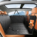 Dog Car Seat Cover for Back Seat, Hard Bottom Back Seat Extender for Dogs, Dog Hammock for Car SUV and Trucks - Waterproof, Anti Scratch，Easy to Clean, Supports 400lbs