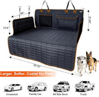SUV Cargo Liner for Dogs, Waterproof Pet Cargo Cover Dog Seat Cover for SUVs Sedans Vans with Bumper Flap Protector, Scrachproof Non-Slip Large Size Dog Seat Mat Universal Fit (Brown)