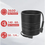 Tool Daily Pressure Washer Gun and Hose Kit, 50 FT Power Washer Hose and Replacement Wand Extension, 5 Nozzle Tips, M22-14 Fitting, 3600 PSI