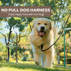 FURRYFECTION Plaid Dog Harness for Medium Dogs, Reflective No Pull Adjustable Pet Vest with Front Clip, Leash, Easy Control Handle and Seat Belt, Dark Brown, M