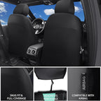CAR PASS 3D Air Mesh Seat Covers for Car, Leather Car Seat Cover Front Seats, Breathable Foam Premium Leather Mesh Front Seat Covers Universal Fit for Cars Sedans Trucks Vans SUVs, Black Mint