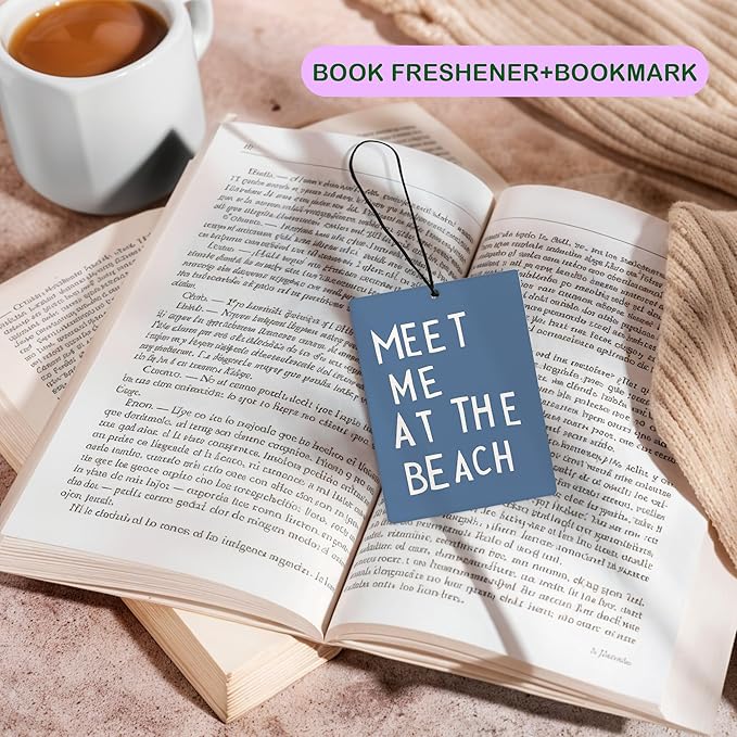 Cute Preppy Beach Car Air Freshener, Pink and Blue Coastal Seashell Starfish Beachy Air Freshener Hanging 3 Pcs for Cars Closet Drawer or Books, Girly Beach Car Accessories Mirror Decor for Women