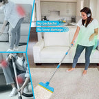 3 in 1 Carpet Rake Kit for Pet Hair Removal Tool - 45” Adjustable Long Handle Pet Hair Remover, Reusable Carpet Scraper Dog Cat Deep Hair Cleaner Remover Tool for Rugs, Mats, Couch, Furniture
