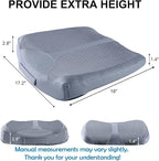 Car Memory Foam Heightening Seat Cushion for Short Drivers, Improve Driving Vision, Double Layered Design, Hip/Tailbone/Lower Back Pain Relief, Adults Booster Seat for Car,Truck,SUV,Office.