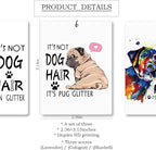 Mancheng-zi Funny Dog Car Air Freshener 3Pcs, Labrador Pug Doberman Lover Mom Gifts Air Freshener Hanging for Cars Closet Drawer or Books, Cute Dog Car Accessories Mirror Decor for Women