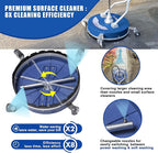 MEKOH Pressure Washer Surface Cleaner 20'', 4500PSI Power Washer Surface Cleaner Attachment with Wheels, Pressure Washer Accessory for Driveway Sidewalk Curb Deck Patio Cleaning, 3/8'' Quick-Connect