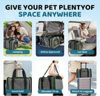 Cat Carrier - Airline Approved Expandable Soft Side Pet Carrier, Collapsible Pet Travel Bag Carrier with Foldable Pet Bowl for Cat Small Animals Under 14LB, 17 * 11 * 11