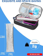YOUSHARES Insulin Vials Protective Bag - Aluminum Foil Insulated Sleeves Compatible with Diabetic Pens & Peptide Vial, Medicine Organizer Protector for Diabetes Cooler Bottle Travel Case