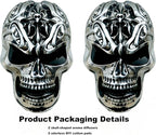 Gothic Skull Car Air Freshener Vent Clips with 2 Pads, Halloween Scented Car Accessories for Men Women, Automotive Interior Decor and Cool Car Fresheners for Men， Spooky Gift Idea-A4