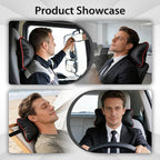 2 Pack Car Neck Pillow Soft Breathable Headrest Pillows for Driving Support, Universal Fit for Most Car Seats Decor Accessories（Black Red）