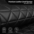 CAR PASS Bling Diamond Leather Car Seat Covers Full Seats Interior Sets, Waterproof Shining Glitter Sparkly Crystal Universal Armrest Automotive Truck SUV Cute Women Girl, Black Multicolor Rhinestone