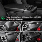 Center Console Cover Fit for Silverado Tahoe Sierra Yukon Suburban 2007-2013 Jump Seat Console, Car Armrest Seat Box Cover, Car Arm Rest Covering, Arm Rest Cushion Pad