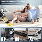 Handheld Vacuum Cordless, 14500PA Powerful Suction Hand Held Vacuum Cleaner with Brushless Motor, Rechargeable and Portable Car Vacuum for Home Office Car Pet