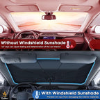 EcoNour Car Umbrella Windshield Sun Shade | Foldable UV Blocker Sun Shade | Polarized Car Sun Visor for SUV, Sedan, Truck | Umbrella Sun Shade Cover for Front Baby Window Shades