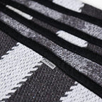 PuTian Merino Wool Blanket - 63" x 51" Thick Warm Soft Twin Bed Throw - Great for Camping, Outdoors, Travel, Car, Couch, All Seasons Grey Stripe