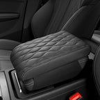 Car Center Console Cover/pad PU Leather,Universal Armrest mat, Adjust Driving Posture Cushion,Protector Box,Memory Foam,Relieves Shoulder/arm Fatigue,Boosting Driving Safety