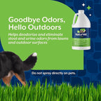 NaturVet – Yard Odor Eliminator Plus Citronella Spray – Eliminate Stool and Urine Odors from Lawn and Yard – Designed for Use on Grass, Patios, Gravel, Concrete & More – 64oz Refill (No Hose Nozzle)