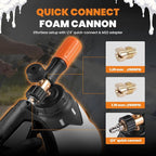 maXpeedingrods Foam Cannon for Pressure Washer, 1300ML Wide Mouth Quick Release Car Wash Foam Gun with Adjustable Soap Cannon & Thick Snow Foam Lance, 1/4'' Quick Connector, with 2 Orifice Nozzle