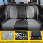 Lolcar Rav4 Seat Covers Custom Fit for Toyota Rav4 2021-2024 Prime SE,XSE & 2019-2025 Hybrid/PHEV SE,XSE, Leather Truck Seat Cover Full Set for SUV,Faux Leather(Black/Gray)