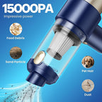 Car Vacuum Handheld Vacuum Cleaner, 15000PA Suction, Mini Vacuums with Air Duster and Blower, Portable Hand Held Vacuum for Car, House, Crumbs, Hair (Blue)