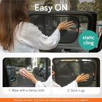 Baby Uma Car Window Shades (2 Pack) - 18.9″ × 12″, UPF 50+ Car Window Covers, 99% UVB + 94% UVA Protection, Static Cling Sun Shade with Travel Bag (Small)