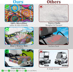 ENYORSE Golf Cart Seat Covers - Ethnic Style Golf Cart Towel Blanket for 2/4 Seater, Soft & Breathable Microfiber, Keeps Seats Cool & Comfortable, 51”x31”, Fits EZGO/Yamaha/Club Car