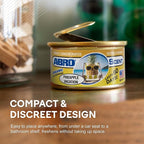 ABRO Car Air Fresheners: Canned, Spill Proof Airfreshener for Home, Office, or Car Accessories Interior, Lasts Up to 60 Days - 3Pck Pineapple Vacation