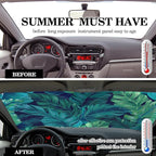 Windshield Sun Shade Foldable Car Front Window Covers for Car Accessories Sun Heat UV Rays Visor Protector Protection for Universal Cars SUV Truck(Leaf)