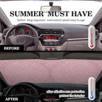 Windshield Sun Shade Foldable Car Front Window Covers for Car Accessories Sun Heat UV Rays Visor Protector Protection for Universal Cars SUV Truck(Pink Sequins)