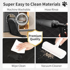 Back Seat Pet Cover for Dogs with Mesh Window - Tesla Model 3, SUV, Sedan, 600D Waterproof Heavy Durable Hammock, Scratch Proof Nonslip with Seatbelt, Dog Car Seat Cover for Back Seat