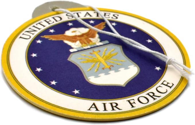 Elektroplate Officially Licensed United States Air Force Automotive Air-Fresheners for Vehicles | New Car Scent (6-Pack) | Made in the USA