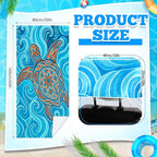 2 Pack Car Seat Towel Covers with Storage Bag 63 x 32 Inch Athletic Running Towel Seat Sweat Washable Non Slip Cover Gift for Car Outdoor Sport Activities (Colorful Sea Turtle)