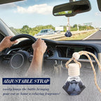 50 Pcs Black Car Air Freshener Hanging Bottle Empty Glass Diffuser Bottles Perfume Bottle Refillable Car Air Freshener Pendant Aromatherapy Fragrance Vials Bottles Ornament(Diamond)