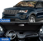 Dinosaur Windshield Sunshade for Car SUV Truck Foldable Uv Ray Reflector Front Window Sun Shade Visor Shield Cover -59" X 31"