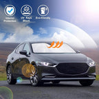 Windshield Sun Shade Fit for 2019-2024 2025 2026 Mazda 3 Accessories Mazda3 Hatchback/Sedan Window Shade Cover Foldable Sunshade Shield Blocker Keeps Cool