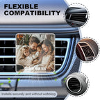 Personalized Car Air Vent Clip, Custom Photo Car Air Freshener Vent Clip with 8 Scents, Decorative Car Accessories Interior, Unique Gift for Couples, Friends & Family (Square)