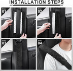JUSTTOP 2-Pack Universal Car Seat Belt Pads Cover for A More Comfortable Driving, Seat Belt Shoulder Strap Covers Harness Pad for Car Interior Accessories(Black)