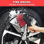 12Pcs Wheel Brush Kit for Cleaning Wheel and Tire, Wheel and Rim Brush, Car Detailing Brushes, Tire Brush, Bendable & Durable Car Wheel Rim Cleaner Brush Set,Car Detailing Cleaning Brush Supplies Kit