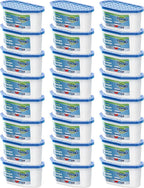 Moisture Absorbers, 24 Pack, Compact Dehumidifier for Closet, Efficient Humidity Absorber Boxes, Moisture Absorber for Closet, Odor Eliminator with Fragrance Free, Blue, 6.4oz, 300ml