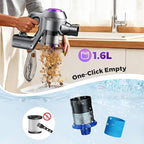 Cordless Vacuum Cleaner, 40Kpa Powerful Suction Stick Vacuum Cleaners for Home, 45 Mins Runtime, 1.6L Dust Box, Anti-Tangle, 8-in-1 Rechargeable Vacuum for Hardwood Floor,Carpet,Pet Hair