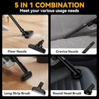 Cordless Vacuum for Dewalt 20V Battery, 5 in 1 Handheld Electric Vacuum Cleaner with 500W Powerful Motor, 46 CFM Portable Hand Vacuum with Filtration HEPA for Floor, Carpet, Car (Battery Not Included)